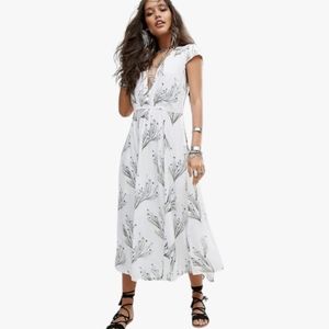 NWT Free People Retro Midi Boho Bohemian Dress Size 6
